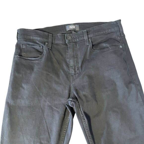 Paige Federal Jeans Mens Size 32 Black Shadow Straight Preppy Stretch Classic - Picture 3 of 16